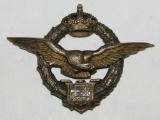 Rare Pre/Early WW2 Yugoslavian Air Forces Pilot's Badge With Low Number Issue Stamping-COA