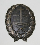 Scarce Weimar Republic Period Freikorps Schlageter Badge; Second Type by P. Küst