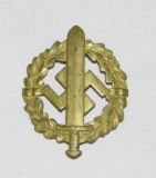 Early 3rd Reich Period (1934-35) Type I S.A. Sports Badge In Gold-Numbered-