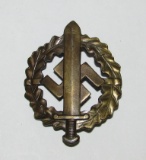 Late War Period SA Defense/Sports Badge In Bronze-Scarce Example 