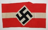 Hitler Youth Bevo Embroidered Armband With Original Early Type Paper RZM Label