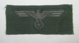 Bevo Embroidered Wehrmacht Cap Insignia For Enlisted
