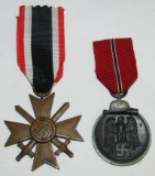 2pcs- War Merit Cross 2nd Class With Swords/Ribbon-Eastern Front Medal With Ribbon