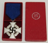 25yr Faithful Service Cross Medal With Original Case-Wachtler & Lange