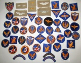 50pcs-Mostly WWII Period U.S. Army Air Forces Shoulder Patches-Embroidered Wings