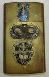 Rare 34yr Career U.S. Army/Special Forces Soldier Trench Art 