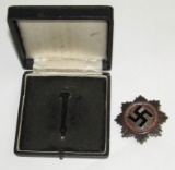 Rare Light Version German Cross In Silver With Original Case Of Issue-Maker 