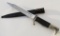Single Side Engraved Nazi Clip Point Dress Bayonet W/Scabbard-Rare Maker-EMIL VOOS