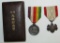 2pcs-WWII Period Japanese Showa Enthronement Medal With Case/ Rising Sun Medal