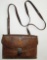 Post WW1/Early WW2  Leather Dispatch Bag With Crossed Rifle Insignia-Shoulder Strap