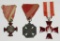 3pcs-WW1 Austrian Military Merit Medal-Karl Troops Medal-Hanseatic Merit Cross/Hamburg