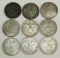 9pcs-1937 Deutsches Reich 5 Mark Silver Coins