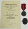 Eastern Front Medal With Award Document And 3rd Class Wound Badge In Black