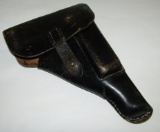 P38 Black Finish Soft Shell Leather Holster-
