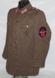 Early Nazi Period Fire Police NCO Tunic In Rare Brown Ribbed Wool-Town Of Germete