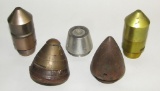 5pcs-Misc. WW1/WW2 Ordnance Projectile Fuses-INERT