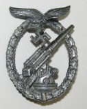 Late War Luftwaffe Flak Badge-Gustav Brehmer-Rare 