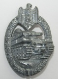 Panzer Assault Badge In Silver-Maker Marked 