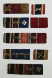 8pcs-Third Reich Period Medal Ribbon Bars-Some With Ribbon Bar Devices