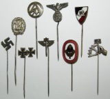 9pcs-Misc. Third Reich Stick Pins