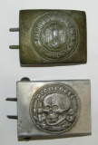 2pcs-Post War German FANTASY Belt Buckles For Collector Display