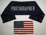 Original Pre/Early WWII U.S. Navy Photographer's Armband-Silk 48 Star Invasion Flag