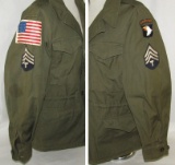 Scarce Early M1949/M1950 U.S. Soldier Field Jacket W/Invasion Armband/101st Airborne Patch
