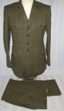 WW2 Period USMC Enlisted Service Tunic W/EGA's 1944 Dated-Trousers With Name Stamp