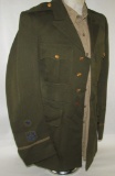 2pcs-WW2 Period U.S. Officer Named  ROTC Class A Tunic-Khaki Officer's Shirt