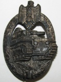 Panzer Assault Badge In Silver-Maker Marked 