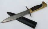 Rare WW2 Italian Fascist Youth Knife With Correct Leather Scabbard