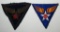 2pcs-WW2 Period 12th Army Air Forces Patches-Theater (Italian) Made Example-Uniform Removed