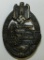 Panzer Assault Badge In Bronze-Die Forged Example W/Hermann Wernstein 