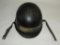 WW2 Period USN? Dark Blue Paint M1 Helmet W/Combat Stripe-Front Seam/Swivel Bale