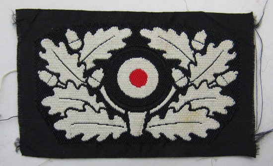 Scarce Unissued Panzer Beret Wreath For Enlisted-Bevo Embroidered