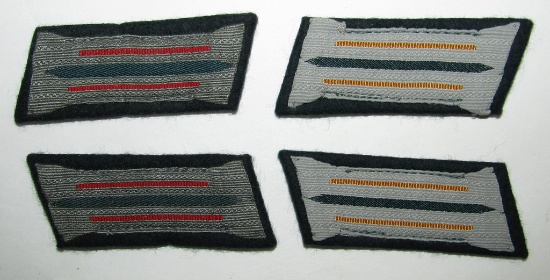 2pr-Matching WW2 Period Wehrmacht Cavalry And Artillery Enlisted Soldier Collar Tabs