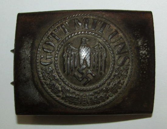 Wehrmacht Steel Buckle For Enlisted-"C.T.D. 1942" Maker/Dated-Tropical?