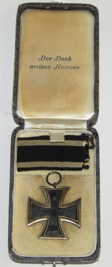 WW1 Iron Cross 2nd Class With Loose Ribbon/"Der Dank meines Kaisers" Presentation Case