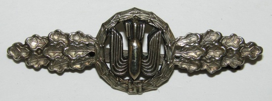 Early WWII Luftwaffe Bomber Pilot/Crew Mission Clasp In Silver