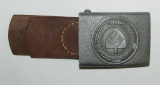 Unissued Condition RAD Belt Buckle With Leather Tab-1937 Dated-