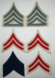 6pcs-M1902 Infantry/Artillery Rank Stripes-Infantry QM Sgt.-Artillery Corporal