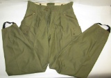 Scarce WW2 10th Mountain Div./FSSF M1942 Type II Combat Trousers-Dtd. 1942-Size 34 X 34