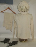 Scarce WW2 10th Mountain Div. Pullover White Camo Smock/Trousers-Ski Boot Leggings