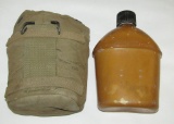 Rare U.S. Army 1943 Dated Experimental Ethocelulose Plastic Canteen W/Airborne Reinforced  Cover