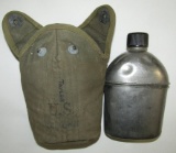 U.S. Army Combat Canteen With Rare Depot Issue Airborne/Paratrooper Reinforcement Web Straps