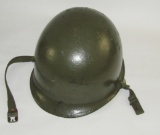 M1 Front Seam/Swivel Bale Helmet W/Chin Straps-Post War Repaint Finish