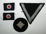 4pcs-SS Sleeve Rank Chevron (Uniform Removed) Oberschutze Rank Patch-Panzer Cockades