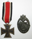 2pcs Combat Worn-Iron Cross 2nd Class W/Ribbon 