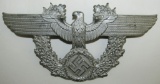 Nazi Police Shako Eagle Device-Die Struck Fein Zinc-