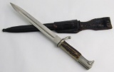 3rd Reich Police Stag Grip Dress/Parade Bayonet W/Frog/Scabbard-For EM-